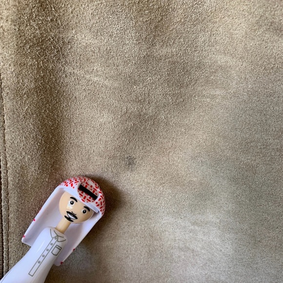 Vintage Suede and Knit Men’s Jacket 1980’s Stranger Things Leather Tan Jacket - Picture 4 of 9